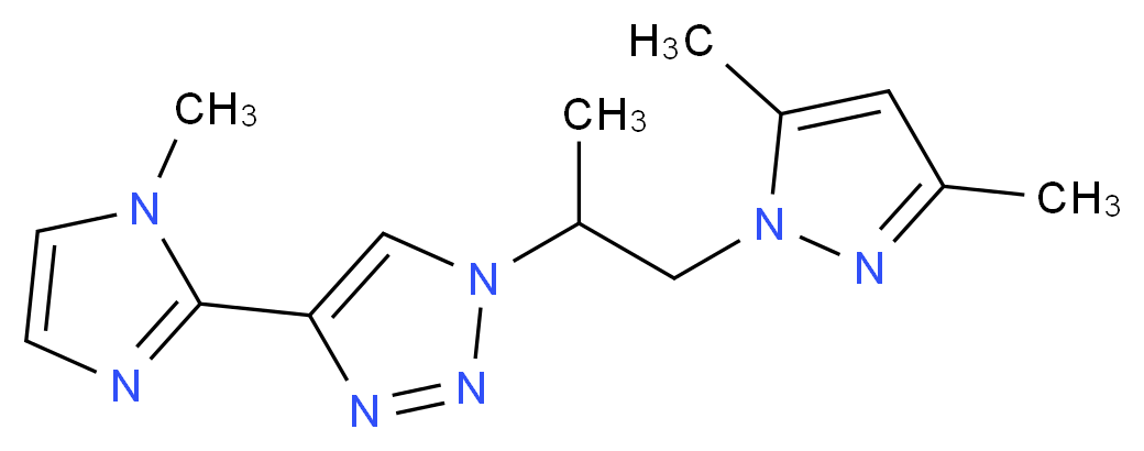 1-[2-(3,5-dimethyl-1H-pyrazol-1-yl)-1-methylethyl]-4-(1-methyl-1H-imidazol-2-yl)-1H-1,2,3-triazole_分子结构_CAS_)