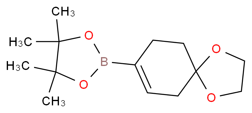 4,4,5,5-Tetramethyl-2-(1,4-dioxaspiro-[4.5]dec-7-en-8-yl)-1,3,2-dioxaborolane_分子结构_CAS_680596-79-6)
