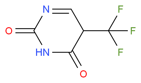 5-(trifluoromethyl)-2,3,4,5-tetrahydropyrimidine-2,4-dione_分子结构_CAS_54-20-6