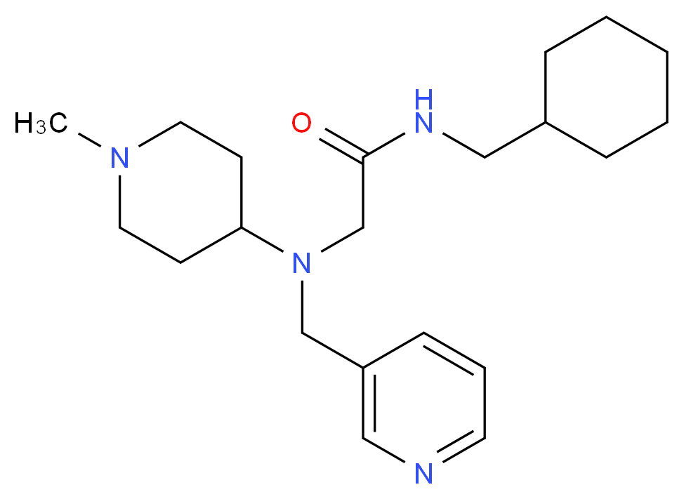 N~1~-(cyclohexylmethyl)-N~2~-(1-methyl-4-piperidinyl)-N~2~-(3-pyridinylmethyl)glycinamide_分子结构_CAS_)