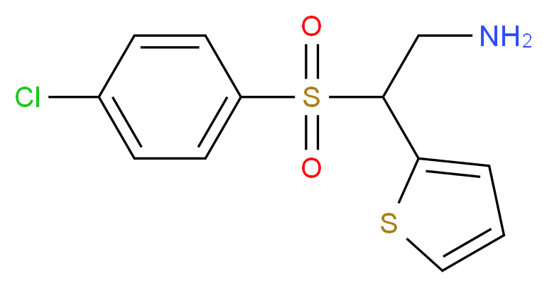 2-[(4-Chlorophenyl)sulphonyl]-2-(2-thienyl)ethylamine_分子结构_CAS_)