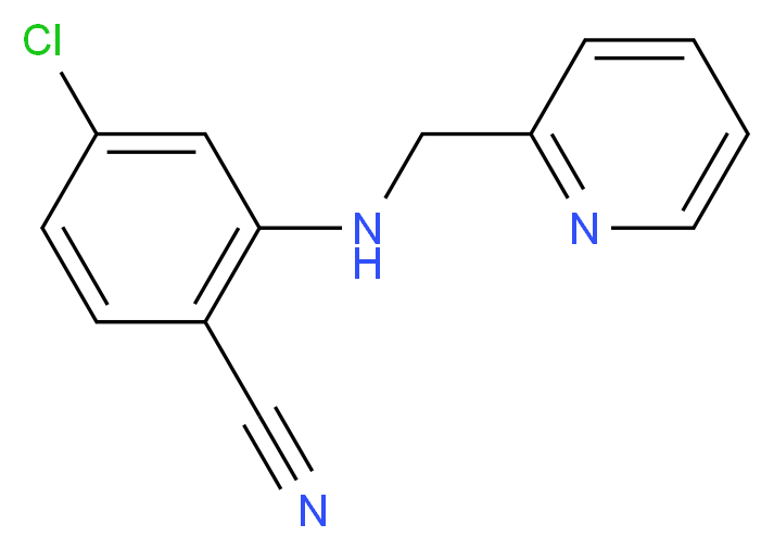 4-chloro-2-[(pyridin-2-ylmethyl)amino]benzonitrile_分子结构_CAS_)