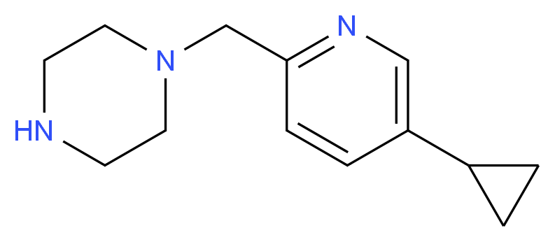 1-((5-Cyclopropylpyridin-2-yl)Methyl)piperazine_分子结构_CAS_1211592-05-0)