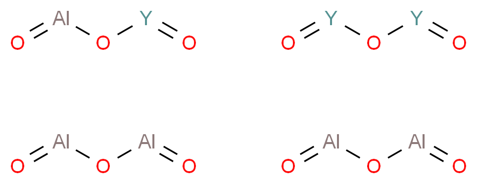 bis(oxo[(oxoalumanyl)oxy]alumane); oxo[(oxoyttrio)oxy]alumane; oxo[(oxoyttrio)oxy]yttrium_分子结构_CAS_12005-21-9