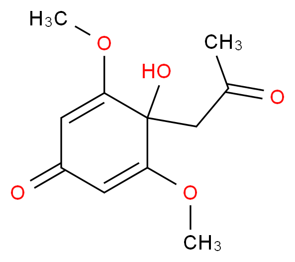 4-hydroxy-3,5-dimethoxy-4-(2-oxopropyl)cyclohexa-2,5-dien-1-one_分子结构_CAS_2215-96-5