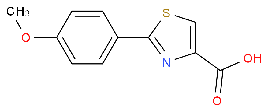 2-(4-甲氧基苯基)噻唑-4-羧酸_分子结构_CAS_57677-80-2)