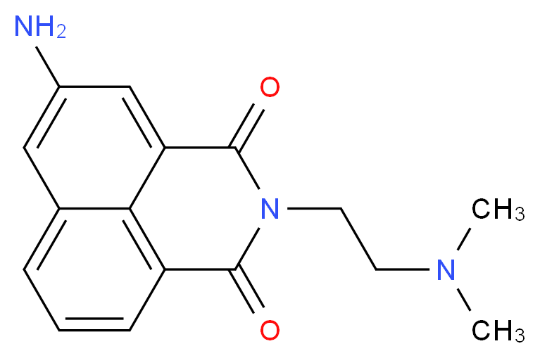 11-amino-3-[2-(dimethylamino)ethyl]-3-azatricyclo[7.3.1.0<sup>5</sup>,<sup>1</sup><sup>3</sup>]trideca-1(13),5,7,9,11-pentaene-2,4-dione_分子结构_CAS_69408-81-7