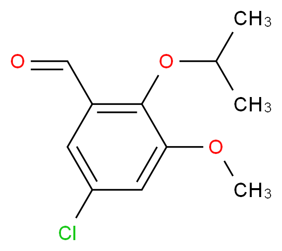 5-chloro-3-methoxy-2-(propan-2-yloxy)benzaldehyde_分子结构_CAS_827593-20-4