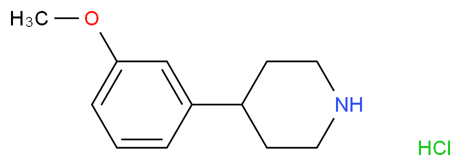 4-(3-Methoxyphenyl)piperidine hydrochloride_分子结构_CAS_)