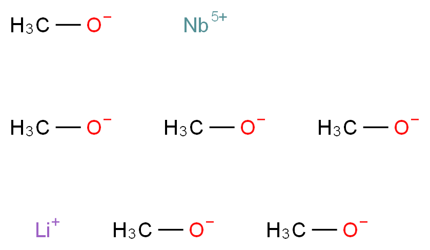 niobium(5+) ion lithium(1+) ion hexamethanolate_分子结构_CAS_21864-11-9