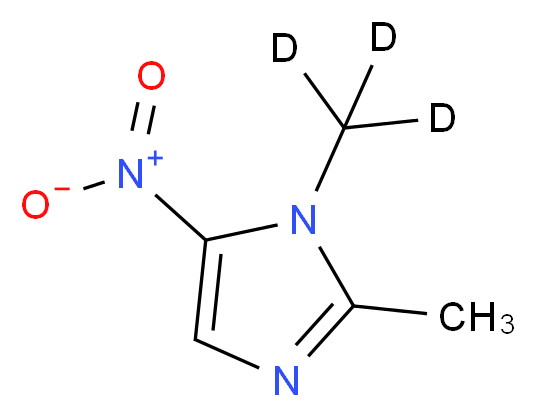 1-(<sup>2</sup>H<sub>3</sub>)methyl-2-methyl-5-nitro-1H-imidazole_分子结构_CAS_64678-69-9