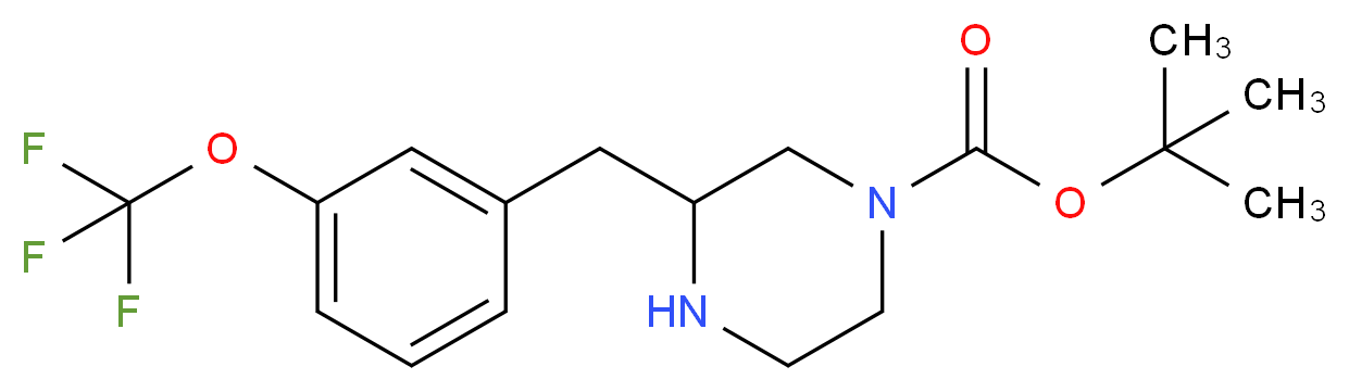 3-(3-TRIFLUOROMETHOXY-BENZYL)-PIPERAZINE-1-CARBOXYLIC ACID TERT-BUTYL ESTER_分子结构_CAS_886773-95-1)