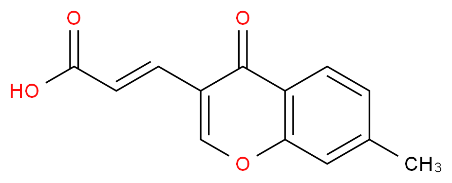 (2E)-3-(7-methyl-4-oxo-4H-chromen-3-yl)acrylic acid_分子结构_CAS_382636-47-7)