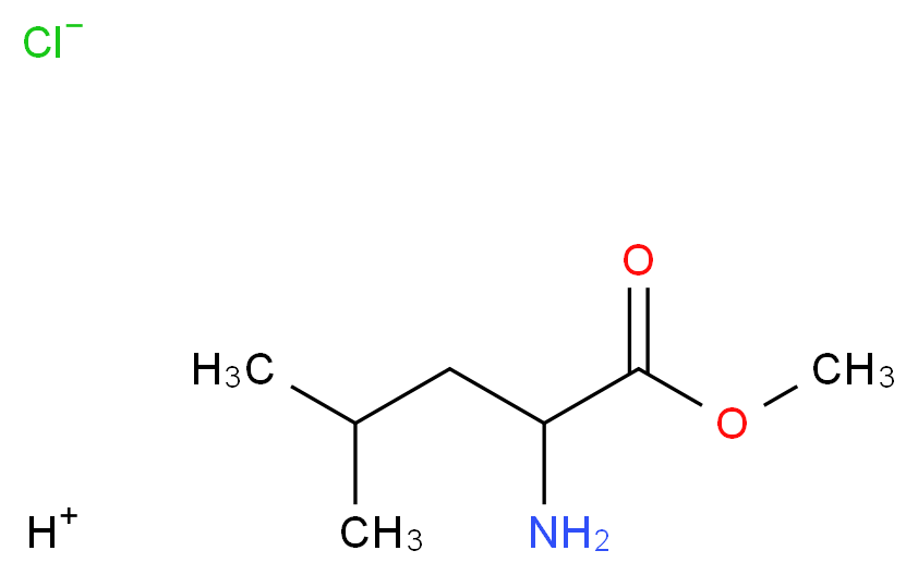 hydrogen methyl 2-amino-4-methylpentanoate chloride_分子结构_CAS_7517-19-3
