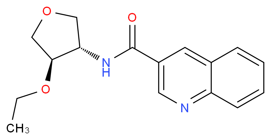 N-[(3S*,4R*)-4-ethoxytetrahydrofuran-3-yl]quinoline-3-carboxamide_分子结构_CAS_)