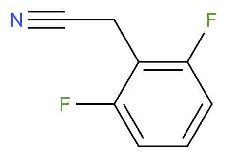 2-(2,6-difluorophenyl)acetonitrile_分子结构_CAS_654-01-3