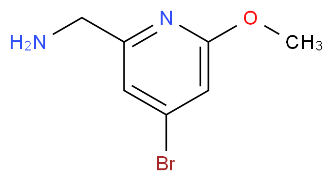 (4-bromo-6-methoxypyridin-2-yl)methanamine_分子结构_CAS_1060810-44-7