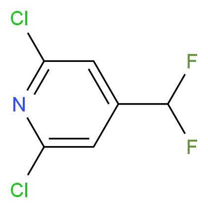 2,6-dichloro-4-(difluoromethyl)pyridine_分子结构_CAS_1201675-01-5