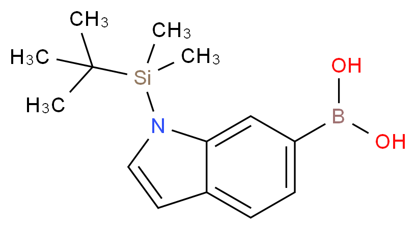 1-(tert-Butyldimethylsilyl)-1H-indol-6-ylboronic acid 98%_分子结构_CAS_913835-60-6)