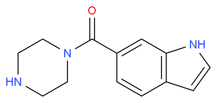 6-[(Piperazin-1-yl)carbonyl]-1H-indole_分子结构_CAS_633322-11-9)