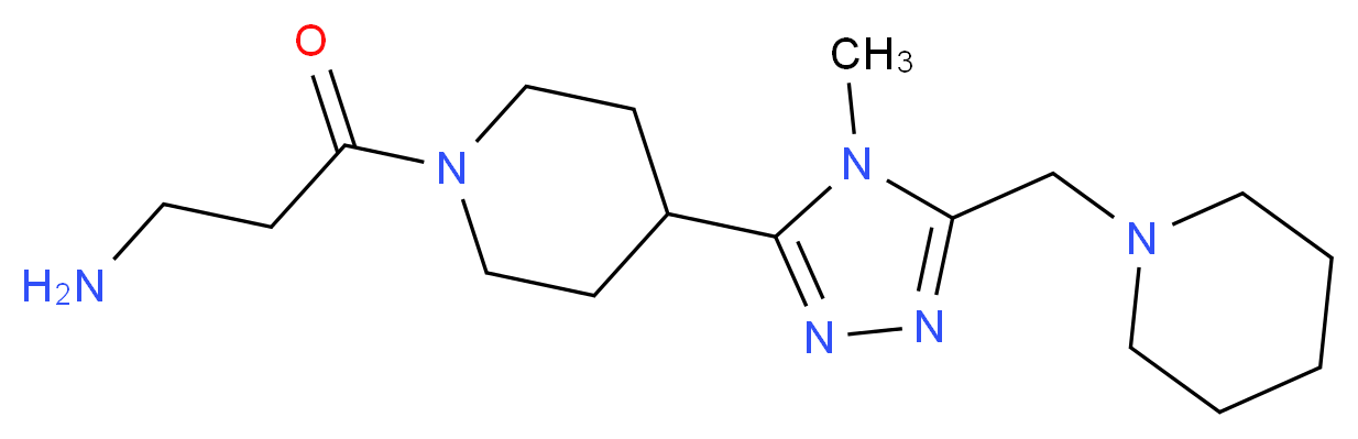 (3-{4-[4-methyl-5-(piperidin-1-ylmethyl)-4H-1,2,4-triazol-3-yl]piperidin-1-yl}-3-oxopropyl)amine_分子结构_CAS_)