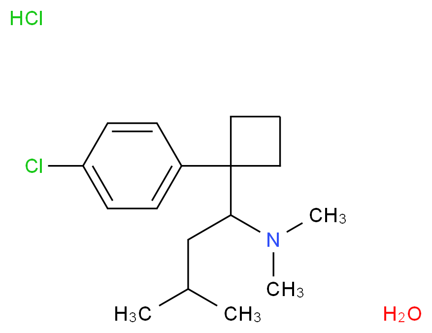 Sibutramine, Hydrochloride Monohydrate_分子结构_CAS_125494-59-9)