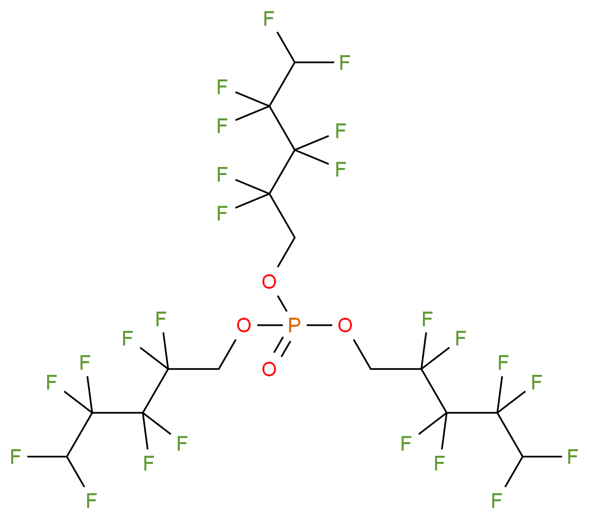 Phosphoric acid tris(1H,1H,5H-octafluoro-N-pentyl)ester_分子结构_CAS_355-86-2)