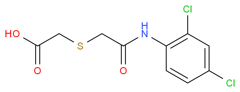 2-{[2-(2,4-dichloroanilino)-2-oxoethyl]sulfanyl}acetic acid_分子结构_CAS_338409-76-0)