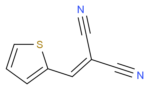 2-(2-Thienylmethylene)malononitrile_分子结构_CAS_28162-32-5)