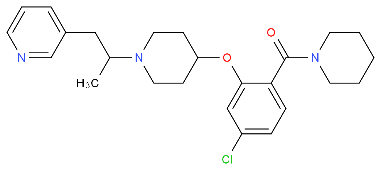 3-(2-{4-[5-chloro-2-(1-piperidinylcarbonyl)phenoxy]-1-piperidinyl}propyl)pyridine_分子结构_CAS_)