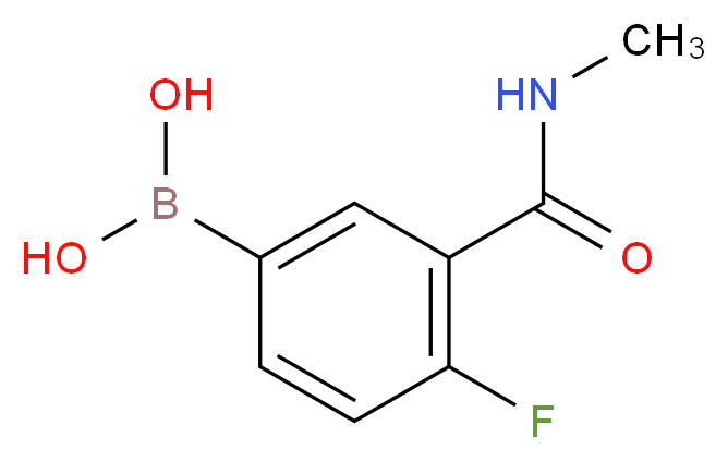 [4-fluoro-3-(methylcarbamoyl)phenyl]boronic acid_分子结构_CAS_874219-19-9