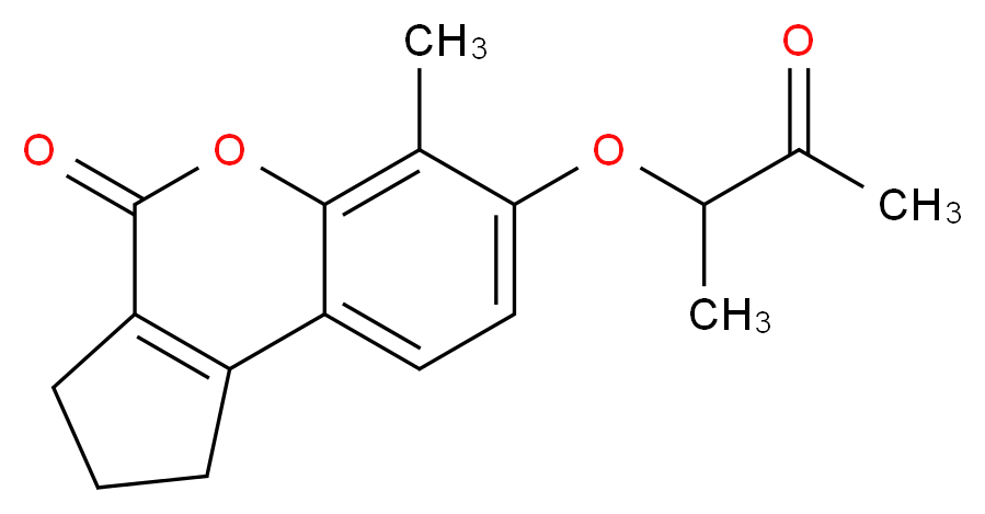 6-methyl-7-(1-methyl-2-oxopropoxy)-2,3-dihydrocyclopenta[c]chromen-4(1H)-one_分子结构_CAS_314743-74-3)