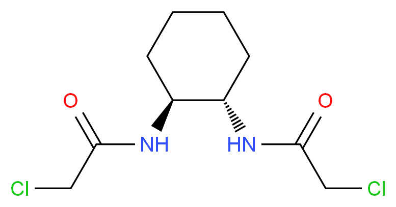 2-chloro-N-[(1S,2S)-2-(2-chloroacetamido)cyclohexyl]acetamide_分子结构_CAS_150576-46-8