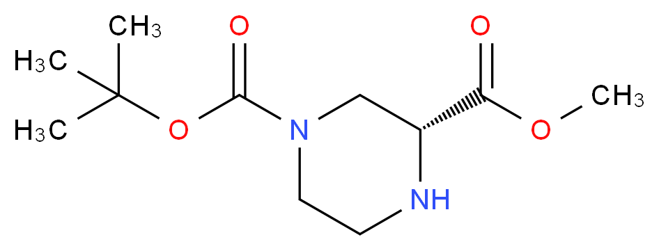 1-tert-butyl 3-methyl (3R)-piperazine-1,3-dicarboxylate_分子结构_CAS_438631-77-7