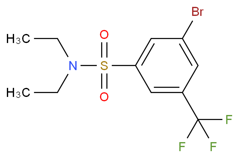 3-Bromo-5-(N,N-diethylsulphamoyl)benzotrifluoride_分子结构_CAS_951885-25-9)