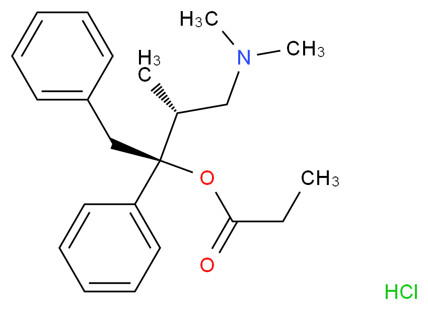 (2S,3R)-4-(dimethylamino)-3-methyl-1,2-diphenylbutan-2-yl propanoate hydrochloride_分子结构_CAS_1639-60-7