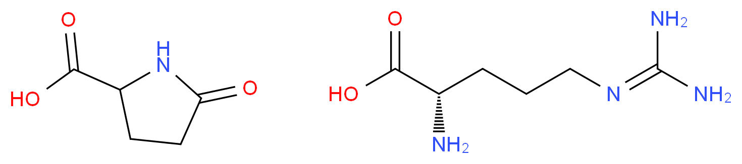 (2S)-2-amino-5-[(diaminomethylidene)amino]pentanoic acid; 5-oxopyrrolidine-2-carboxylic acid_分子结构_CAS_56265-06-6