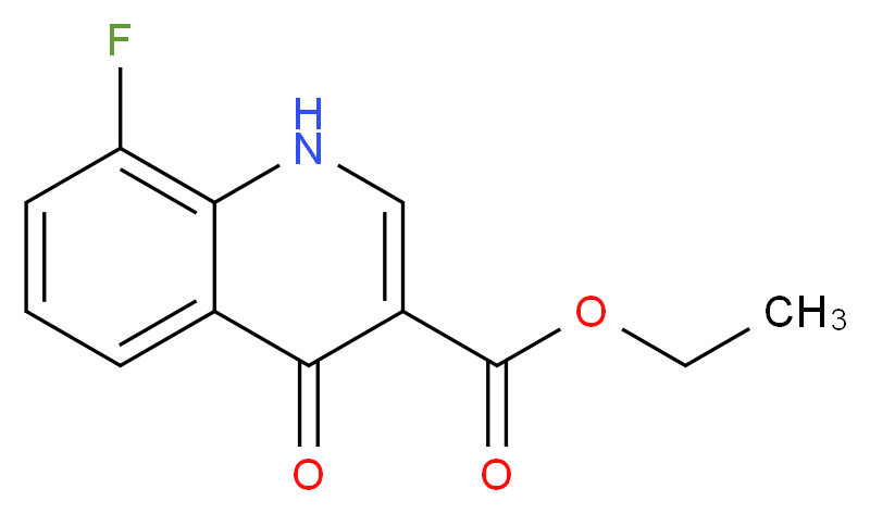 Ethyl 1,4-dihydro-8-fluoro-4-oxoquinoline-3-carboxylate_分子结构_CAS_71083-06-2)