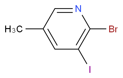 2-溴-3-碘-5-甲基吡啶_分子结构_CAS_65550-82-5)