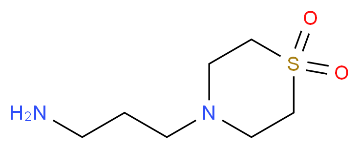 4-(3-AMINOPROPYL)THIOMORPHOLINE 1,1-DIOXIDE_分子结构_CAS_90000-25-2)