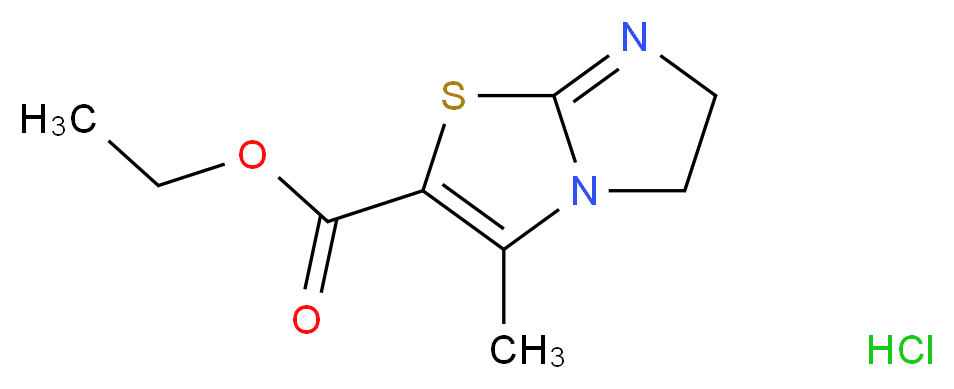 ethyl 3-methyl-5,6-dihydroimidazo[2,1-b][1,3]thiazole-2-carboxylate hydrochloride_分子结构_CAS_34467-12-4)