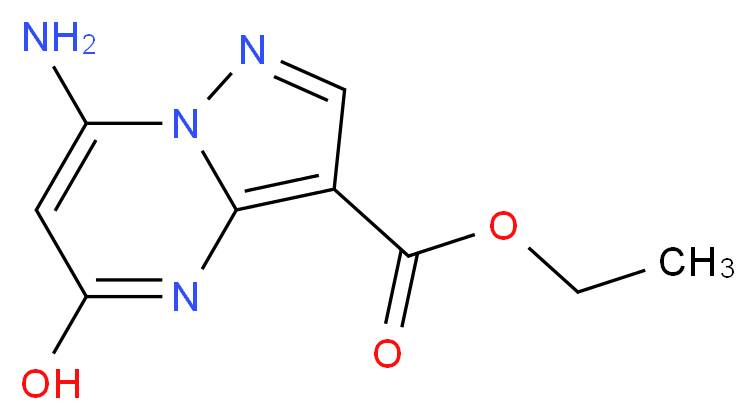 Ethyl 7-amino-5-hydroxypyrazolo[1,5-a]pyrimidine-3-carboxylate_分子结构_CAS_90674-09-2)