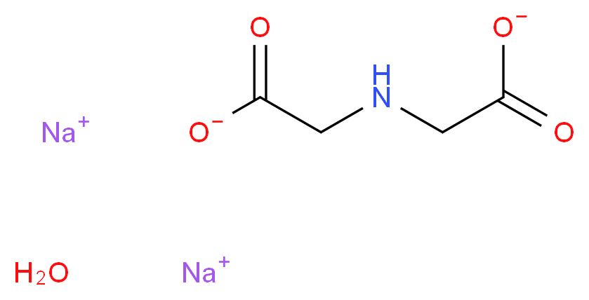 disodium 2-[(carboxylatomethyl)amino]acetate hydrate_分子结构_CAS_17593-73-6