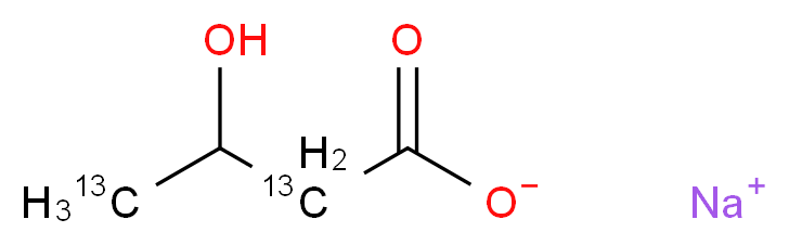 Sodium DL-3-hydroxybutyrate-2,4-13C2_分子结构_CAS_287389-35-9)