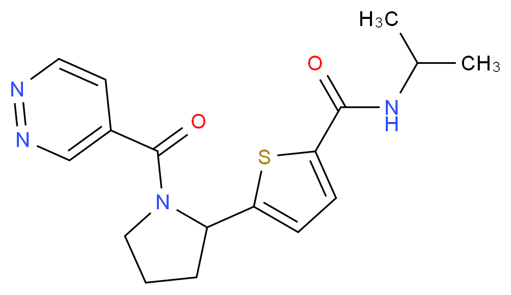 N-isopropyl-5-[1-(4-pyridazinylcarbonyl)-2-pyrrolidinyl]-2-thiophenecarboxamide_分子结构_CAS_)