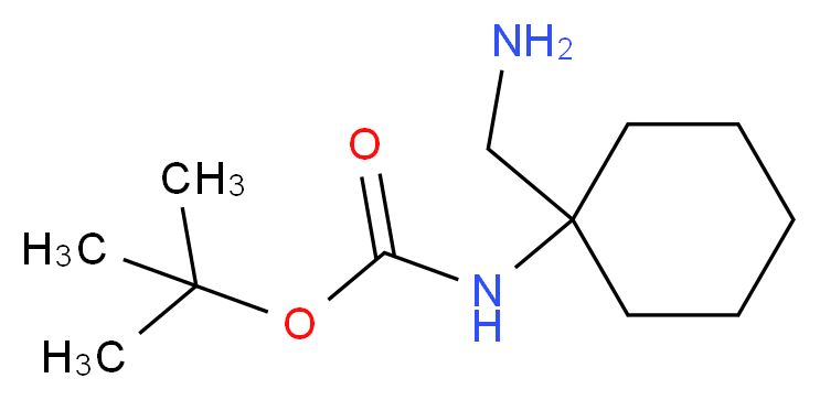 tert-butyl N-[1-(aminomethyl)cyclohexyl]carbamate_分子结构_CAS_864943-63-5