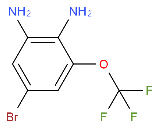 5-Bromo-3-(trifluoromethoxy)benzene-1,2-diamine 97%_分子结构_CAS_)