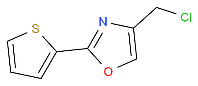 4-(chloromethyl)-2-thien-2-yl-1,3-oxazole_分子结构_CAS_54679-74-2)