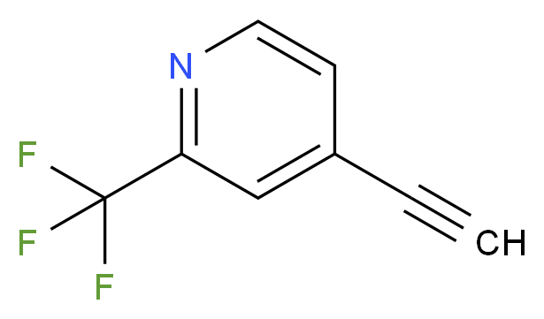 4-ethynyl-2-(trifluoromethyl)pyridine_分子结构_CAS_1196151-89-9)