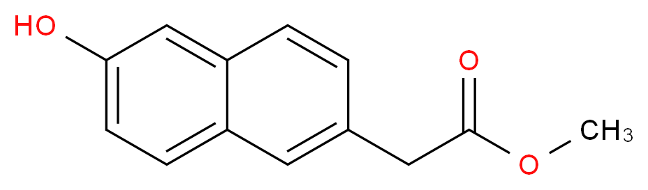 methyl 2-(6-hydroxynaphthalen-2-yl)acetate_分子结构_CAS_91903-08-1